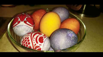 Красим яйца на Пасху. Каркадэ, куркумой, луковой шелухой.
