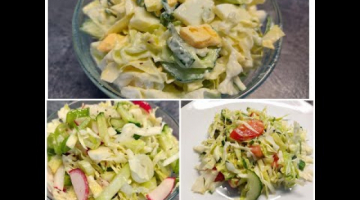 Recipe 3 лучших салата из молодой капусты / Весенние салаты