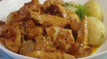 Recipe Аппетитная куриная грудка под сметанным соусом
