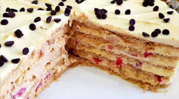 Recipe БЕЗ ДУХОВКИ! ОБАЛДЕННЫЙ торт ПЛОМБИР за 15 МИНУТ с клубникой