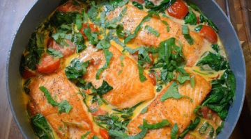 Recipe Филе лосося на сковороде с обалденным соусом!