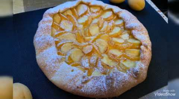 Recipe Галета из творожного теста с персиками и абрикосами! Открытый пирог!