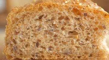 Recipe Хлеб из цельнозерновой муки с семенами льна и кунжутом. Подходит для постного стола