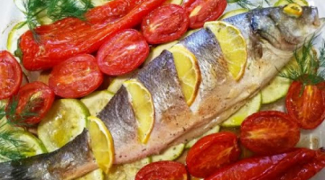 Как вкусно приготовить СИБАС?Простой рецепт вкусной рыбы СИБАС в духовке! Сибас на овощной подушке!