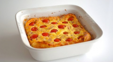 Recipe Клафути с помидорами черри, сыром и курицей