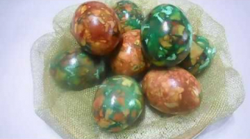 Красим яйца на Пасху | Красивые мраморные яйца к празднику