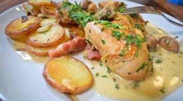 Recipe КУРИНЫЕ НОЖКИ НА СКОВОРОДЕ С ГРИБНЫМ СОУСОМ и жареная картошка по французки!