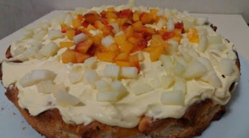 Recipe Ленивый Торт или Пирог с Персиками Это Очень Вкусно. Пирог без заморочек