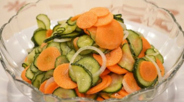 Маринованный салат из огурцов и моркови | Видео рецепты