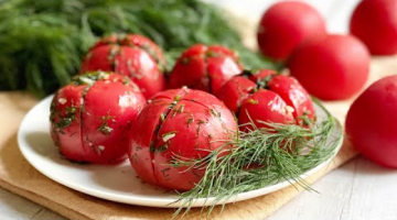 Recipe Нафаршировала помидоры зеленью с чесноком и оставила на ночь - результат просто поразил