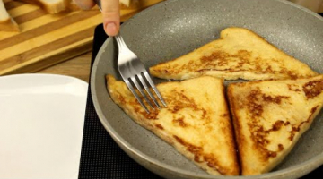 Не спешите выбрасывать чёрствый белый хлеб. Приготовьте Сладкий завтрак за 5 минут. Показываю рецепт