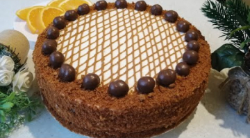 Recipe Нежный и ароматный торт с медовом бисквитом