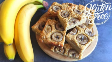 Низкокалорийный овсяно-банановый пирог. Пирог без сахара и масла.