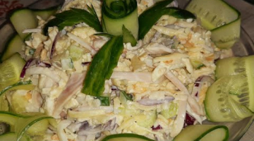 Recipe Новогодний стол 2021// Очень вкусный и нежный// салат из кальмаров//готовится просто и быстро