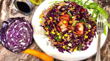 Recipe Очень легкий салат из краснокочанной капусты! Просто, вкусно и полезно!