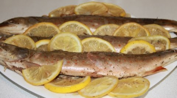 Очень вкусная рыба (голец) в духовке, запеченная в фольге.