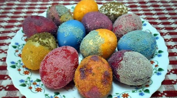 Оригинальные ПУШИСТЫЕ яйца на ПАСХУ/ Пасхальные ЯЙЦА с цветной МАНКОЙ # 161
