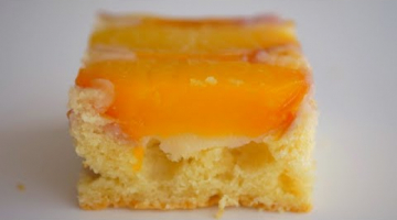 Recipe Перевёрнутый пирог с персиками. Много фруктов + нежный бисквит