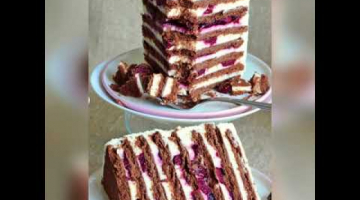 Recipe Песочный шоколадный торт со сметанно-творожным кремом и вишней???⬇️⬇️⬇️