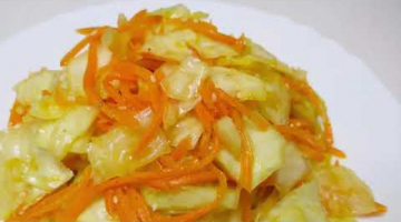 Recipe Пикантная закуска из капусты с морковью