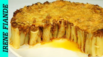 Recipe Пирог из макарон Ригатони с сыром и фаршем необычный и Вкусный ужин на вашем столе