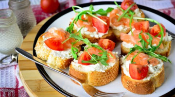 Праздничные бутерброды с семгой и творожным сыром – Потрясающий рецепт, Вкуснейшая закуска!