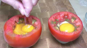 Recipe Просто добавьте яйца в помидоры , сыра , и вы будете в восторге! Рецепт быстрого завтрака !