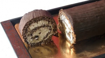 Рулет Чешский с шоколадным кремом и глазурью