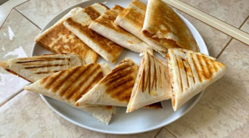 Recipe Румяные и вкусные сэндвичи или тортилья с начинкой.