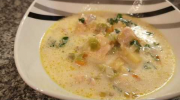 Рыбный финский суп.Суп из лосося.Сливочный суп с лососем.