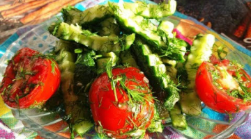 Салат из овощей "Малосольный" Самый быстрый рецепт малосольных огурцов Lightly salted cucumber