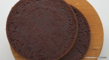 Шоколадный бисквит на кипятке. Умеренно влажный, ароматный, вкусный