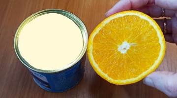 Смешайте сгущенное молоко с апельсином и получите отличный десерт!