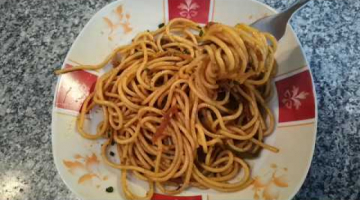 Recipe Спагетти с курицей и овощами.