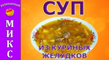 Суп из куриных желудков - вкусный и простой рецепт!