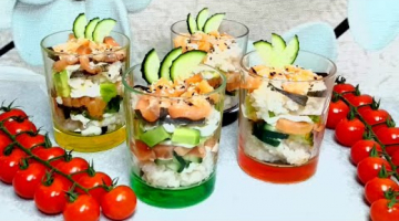 Recipe Суши-салат в стакане. Просто и быстро, но гости обожают!! Вкуснее ресторанных суши!!