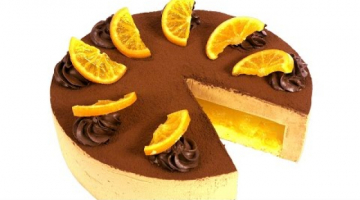 Торт "Делиция" Пошаговый рецепт муссового торта с апельсиновой прослойкой.