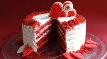 Recipe Торт Красный бархат. Торт ко дню Святого Валентина со сливочно-сырным кремом.