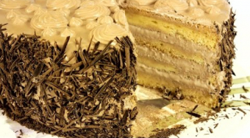 Торт "Нежность" со взбитыми сливками на шифоновом бисквите. Подробный рецепт.