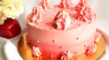 Торт «Розовая Нежность» Ванильный бисквит. Апельсиновый курд. Очень вкусный торт.