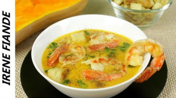 Recipe Тыквенный Суп пюре со сливками и креветками