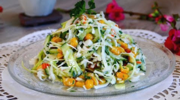 Весенний салат пятиминутка из капусты