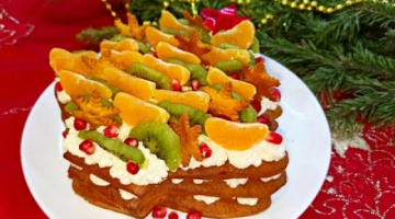 Вкуснейший ТОРТ на НОВЫЙ ГОД " ЁЛОЧКА"  Торт с фруктами в виде ЁЛКИ на Новый Год 2021.