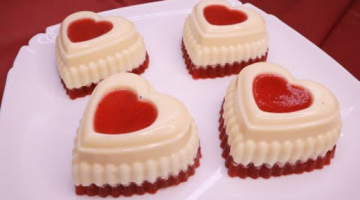 Желейный десерт "Сердце" торт без выпечки - рецепт из СССР